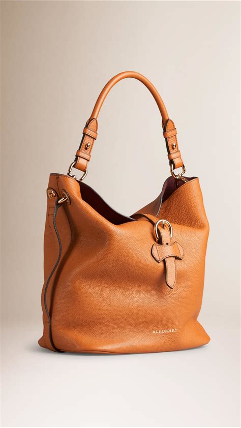 burberry brown leather hobo bag|Burberry hobo bag leather.